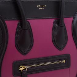 Pre Owned حقيبة سيلين مايكرو لاكيج جلد ثلاثي اللون