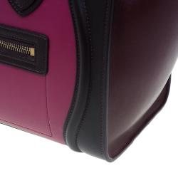 Pre Owned حقيبة سيلين مايكرو لاكيج جلد ثلاثي اللون