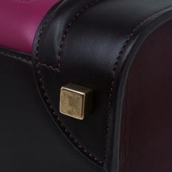 Pre Owned حقيبة سيلين مايكرو لاكيج جلد ثلاثي اللون