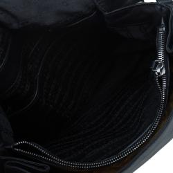 Pre Owned Celine Black Soft Leather Snaps Top Handle Bag