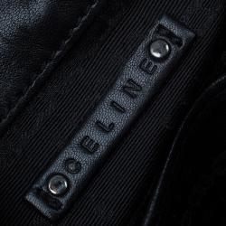 Pre Owned Celine Black Soft Leather Snaps Top Handle Bag