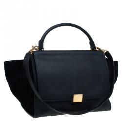 Celine Black Leather Medium Trapeze Bag