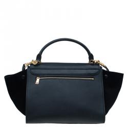 Celine Black Leather Medium Trapeze Bag