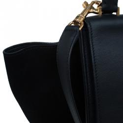 Celine Black Leather Medium Trapeze Bag