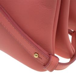Pre Owned Celine Pink Leather Trio Crossbody Bag
