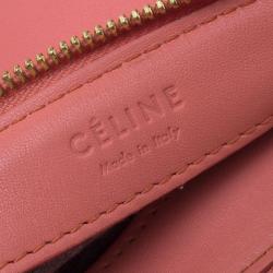 Pre Owned Celine Pink Leather Trio Crossbody Bag