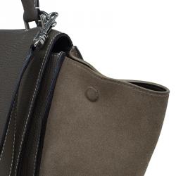 Pre Owned Celine Brown Leather Medium Trapeze Bag