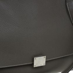 Pre Owned Celine Brown Leather Medium Trapeze Bag