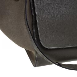 Pre Owned Celine Brown Leather Medium Trapeze Bag