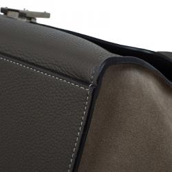 Pre Owned Celine Brown Leather Medium Trapeze Bag