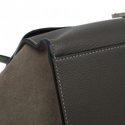 Pre Owned Celine Brown Leather Medium Trapeze Bag