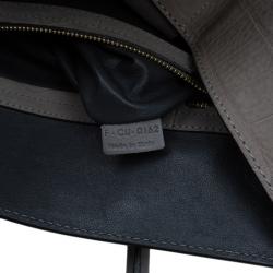 Pre Owned Celine Grey Croc Embossed Leather Small Phantom Luggage Tote