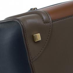 مملوكة مسبقًا حقيبة سيلين ميني لاغيج جلد ثلاثي اللون