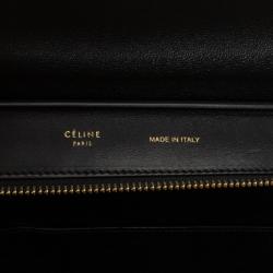 Celine Blue/Black Python Medium Trapeze Bag