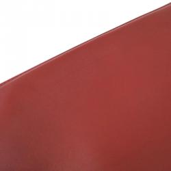 Pre Owned Celine Bordeaux Leather Oversized Zip Clutch Bag