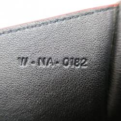 Pre Owned Celine Bordeaux Leather Oversized Zip Clutch Bag