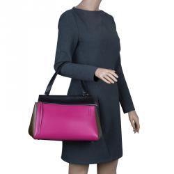 Pre Owned Céline Tricolor Smooth Leather Small Edge Bag