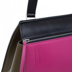Pre Owned Céline Tricolor Smooth Leather Small Edge Bag