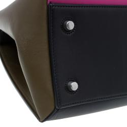Pre Owned Céline Tricolor Smooth Leather Small Edge Bag