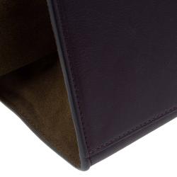 Pre Owned Celine Tri Color Leather/Suede Small Trapeze Bag