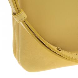 Pre Owned Celine Yellow Leather Trio Crossbody Bag