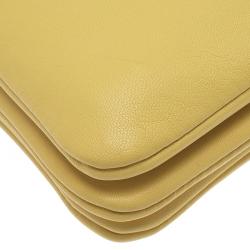 Pre Owned Celine Yellow Leather Trio Crossbody Bag