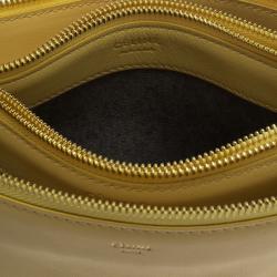 Pre Owned Celine Yellow Leather Trio Crossbody Bag