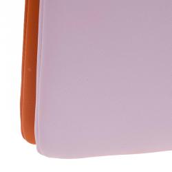 Pre Owned Celine Pink and Orange Leather Duo Cosmetic Pouch
