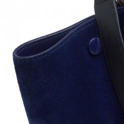 Pre Owned Celine Tri Color Leather and Suede Medium Trapeze Bag