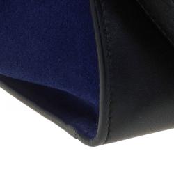 Pre Owned Celine Tri Color Leather and Suede Medium Trapeze Bag