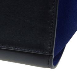 Pre Owned Celine Tri Color Leather and Suede Medium Trapeze Bag