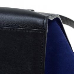 Pre Owned Celine Tri Color Leather and Suede Medium Trapeze Bag