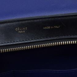 Pre Owned Celine Tri Color Leather and Suede Medium Trapeze Bag