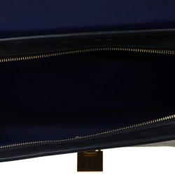 Pre Owned Celine Tri Color Leather and Suede Medium Trapeze Bag