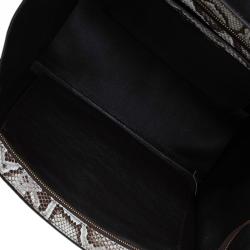 Celine Brown Python and Suede Medium Trapeze Bag