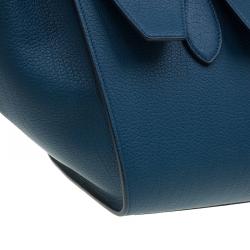 Pre Owned Celine Teal Blue Leather Small Tie Tote