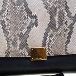 Celine Tri Color Python and Suede Small Trapeze Bag