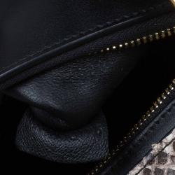 Celine Tri Color Python and Suede Small Trapeze Bag