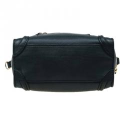 Pre Owned حقيبة يد سيلين لاغدغ نانو جلد زرقاء كحلية