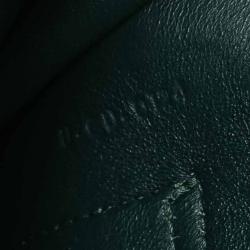 Pre Owned Celine Green/White Leather and Snake Skin Medium Pocket Clutch