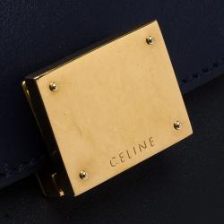 Pre Owned Celine Tri Color Leather Medium Trapeze Bag