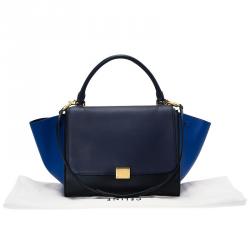 Pre Owned Celine Tri Color Leather Medium Trapeze Bag