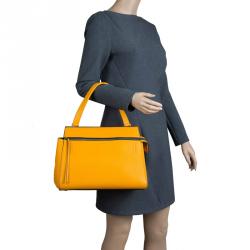 Pre Owned حقيبة سيلين إيدج جلد أصفر صغيرة