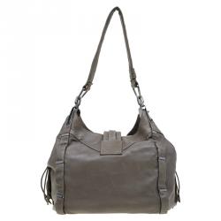Celine Sage Green Leather Dimitri Hobo