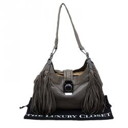 Celine Sage Green Leather Dimitri Hobo