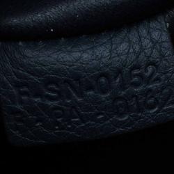 Pre Owned Celine Navy Blue Leather and Suede Medium Trapeze Bag