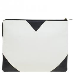 مملوكة مسبقًا حقيبة كلاتش سيلين كور كبيرة جلد ثنائية اللون