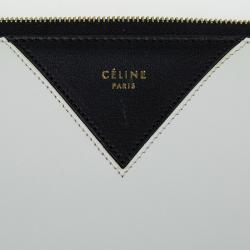 مملوكة مسبقًا حقيبة كلاتش سيلين كور كبيرة جلد ثنائية اللون