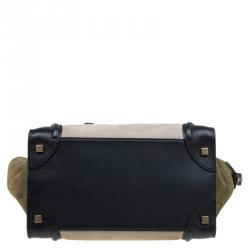 Pre Owned حقيبة يد سيلين لاغدغ ميني جلد وسويدي ثلاثية اللون