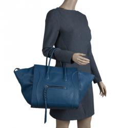 Pre Owned حقيبة لاغيج سيلين ميني فانتوم جلد أزرق محبب